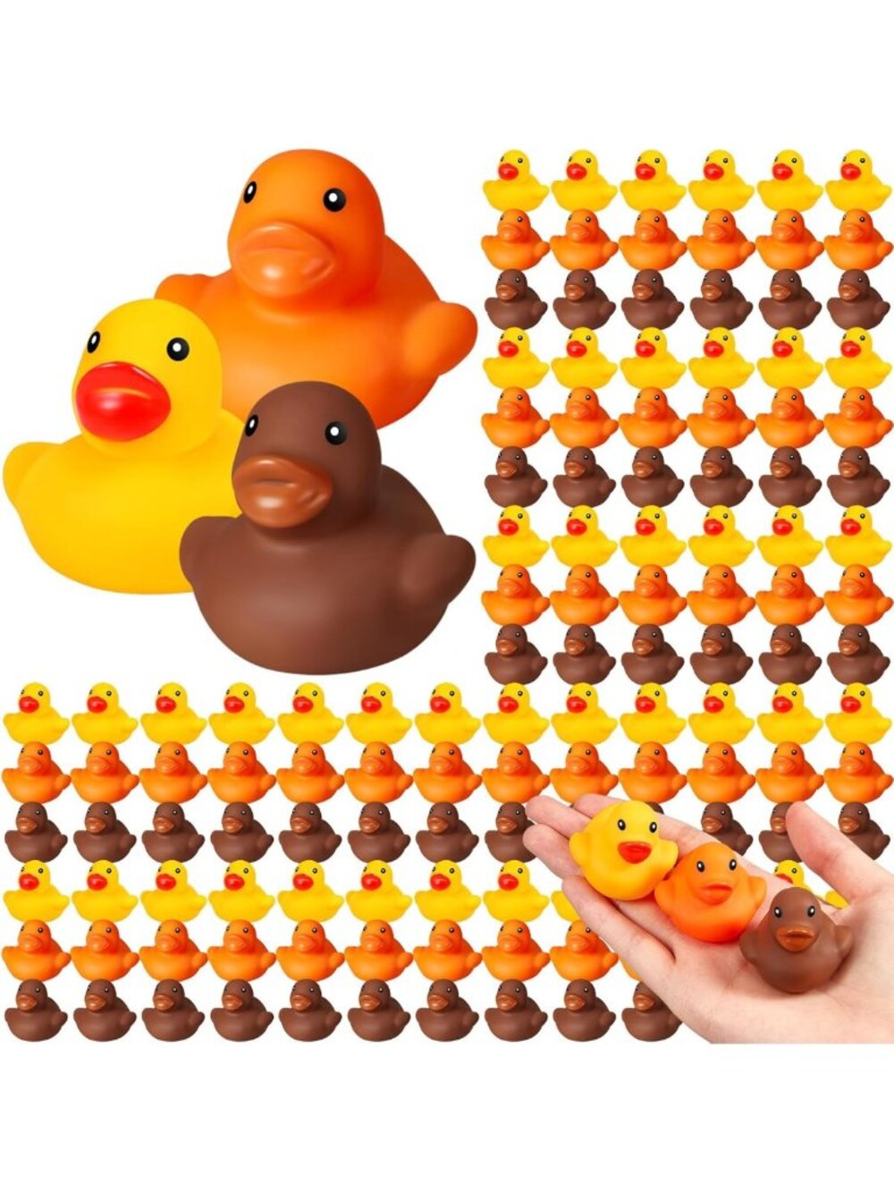 300 Fall Rubber Ducks - Thanksgiving Party Favors, Cute Seasonal Decor & Gifts